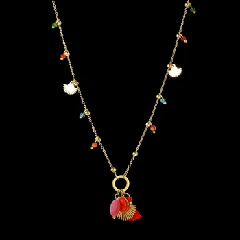 

Tassel Preals Necklace Choker Trendy Girl Chain Women Gold Color Trendy Malachite Necklaces Jewelry Lovers Collares Collier