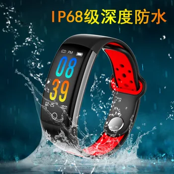 

Color Screen Smart Bracelet Sports Heart Rate Monitoring Information Push Calls To Remind Ip68 Erproof Curved Surface Colo