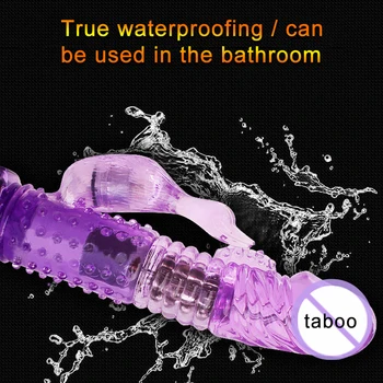 Adult Butterfly Soft Silicone Rabbit Vibrator Dildo Vibrator With 8-Frequency Rotating Dildo Vibe Massager For Women Sex Toys 5