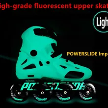Взрослые дышащие флуоресцентные верхние термопластичные прокладки алюминиевые Кронштейны роликовые коньки, ботинки для Взрослых Прямые