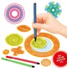 27Pcs Spirograph Drawing Toys Set Interlocking Gears Wheels with Pens Spiral Designs Painting Accessories Geometric Ruler Toy 4
