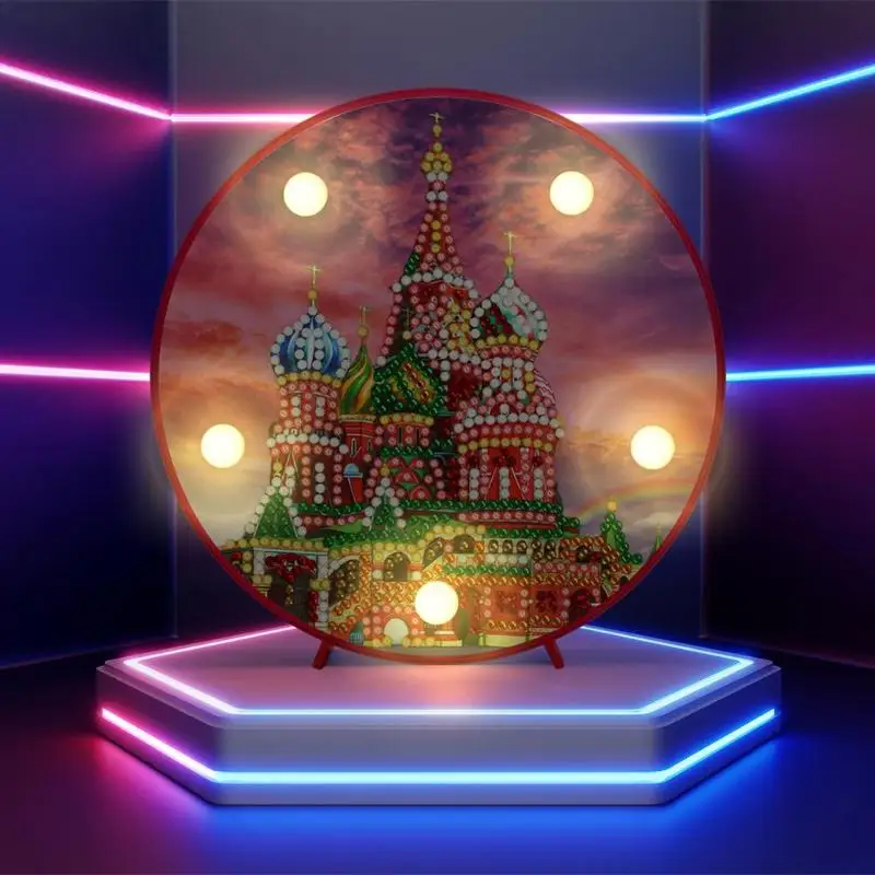Алмазная живопись DIY светодиодный светильник цветок Павлин специальная форма частичное сверление алмазное Рождественское украшение для дома год