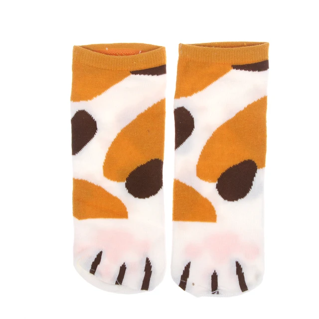 Chaussettes courtes couleur bonbon pour filles 1 paire Kawaii dessin anim pattes de chat griffes cheville