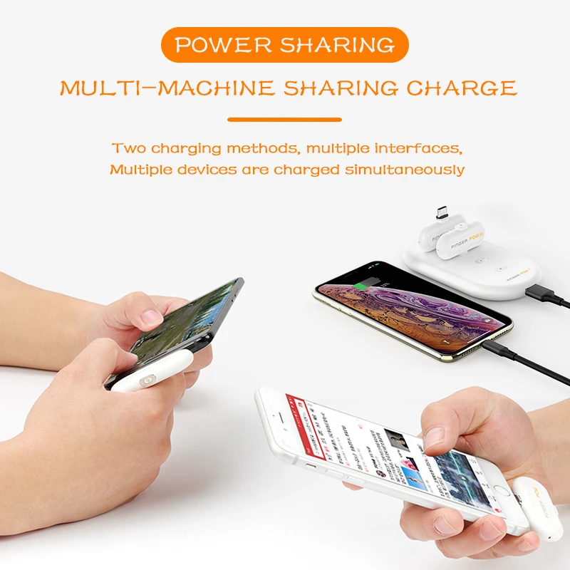 

Portable 4 Mini Power Bank Magnetic Fast Charging while calling for iPhone Samsung Micro Type C Mobile Phone Power bank Charger