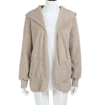 

Plush Lambskin Teddy Coat Women Winter Fluffy Warm Soft Hoodie Coat Fourrure Campera Pelliccia Donna Abrigo De Felpa Peluche