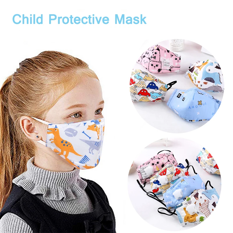 

Balleenshiny Child Mask PM2.5 Filter Mask Non Woven Fabric Mask With Breath Valve Anti Dust washable Reused Baby Mouth Mask