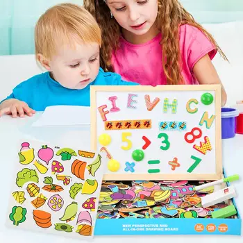 

Drawing Writing Kids Toys Early Educational Magnetic Sketchpad Playing Board Family Necessary Intelligence Toys 22.5x17.6x3.2cm