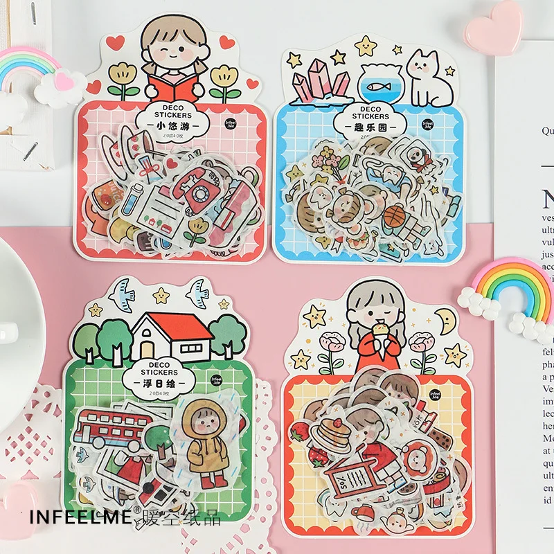 40 шт. милая маленькая девочка серия Красивая Жизнь Блестящая лента каваи декоративная упаковка скрапбукинга канцелярские принадлежности