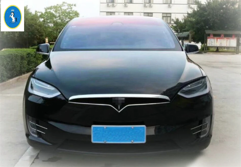 Yimaautotrims авто аксессуар Хромированная передняя решетка решетки вокруг капота Крышка двигателя Отделка 1 шт. для Tesla модель X