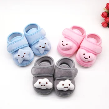 

Baby Shoes Cotton Comfortable Soft Sole Print Cloud Non-Slip Princess Newborn Shoes