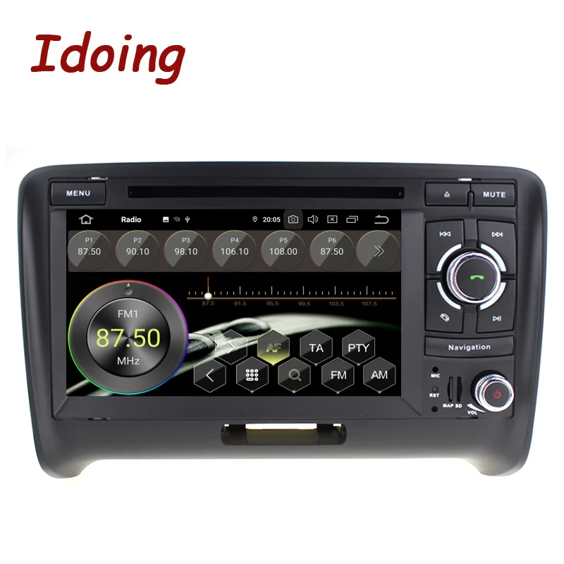 Excellent Idoing 7"2 din Andriod 9.0 Car Radio Video DVD Multimedia Player For Audi TT PX5 4G+64G Eight Core IPS screen GPS Navigation 1