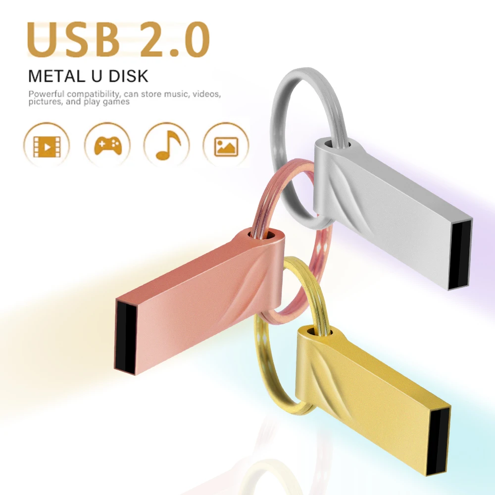 High Speed USB Flash Drives Metal Pen Drive 16GB 32GB 64GB 128GB Pendrives Waterproof Stick 2.0 Memoria Usb 4GB 8GB Cle usb | Компьютеры и