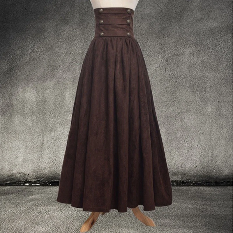 Женский средневековый костюм эпохи Возрождения Ретро традиционная юбка длина до пола Формальные бизнес вечерние женские юбки с высокой талией