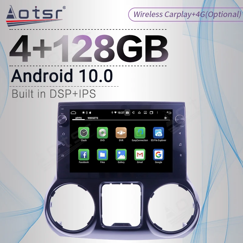 

4+128G Carplay Android Screen Player Car For Jeep Wrangler 3 JK 2011-2017 GPS Navi PX6 Auto Radio Audio Stereo Head Unit No 2din