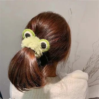 

1Pcs Plush Elastic Hair Rings 6 Styles For Choice Cartoon Animal Ears Head Rope For Cute Women Girls Hair Accessories New