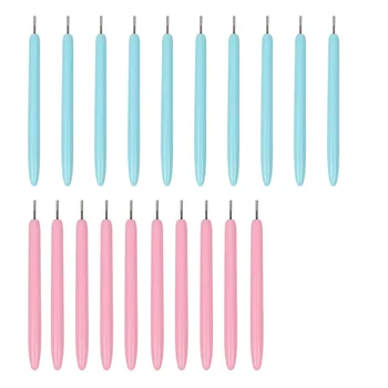 

20 Pcs Craft DIY Slotted Paper Quilling Tools, Slotted Needle Pen Art Hand Craft DIY Tool (Pink and Blue)