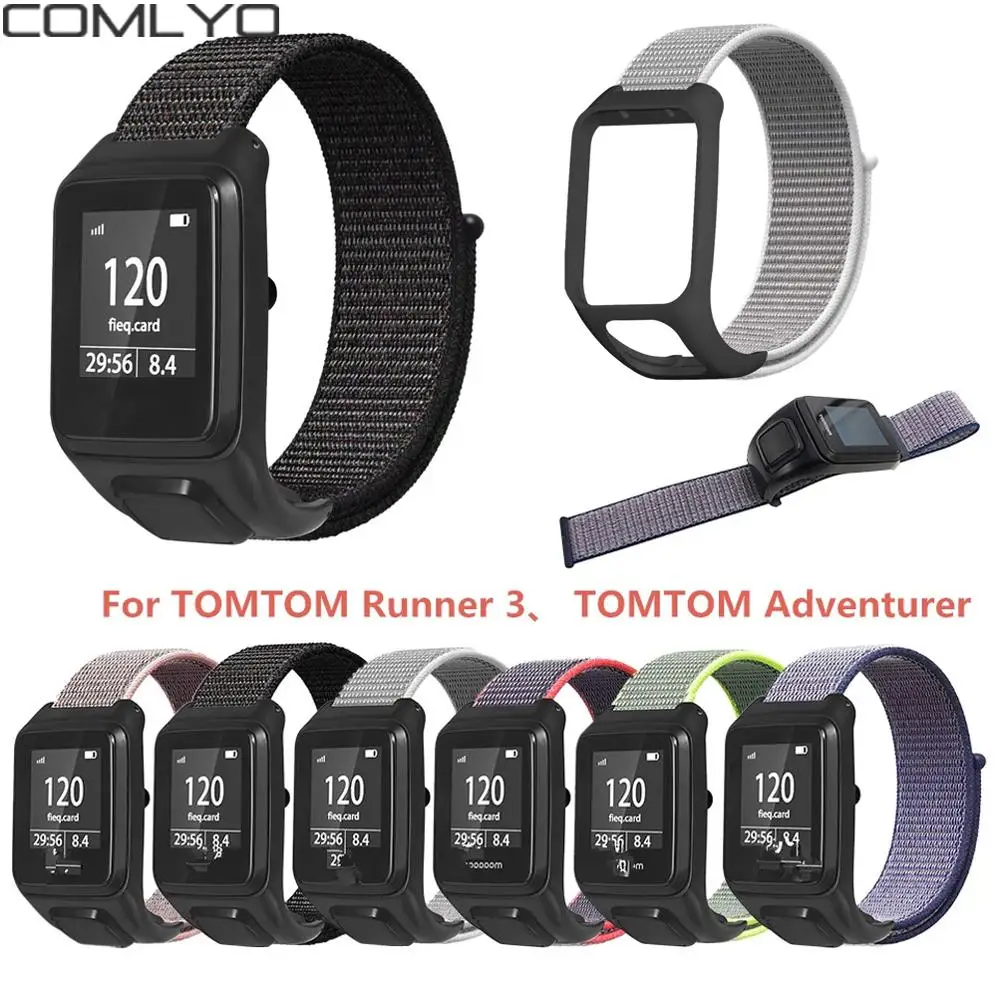 COMLYO нейлоновые часы наручные браслеты для TOMTOM Runner3 авантюрист ремешок замена умный Браслет для TOMTOM Runner 3 группа браслет