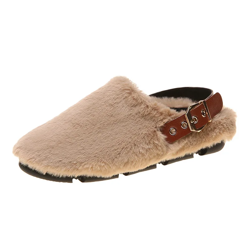 Весенне-осенние туфли на плоской подошве; женская обувь; Zapatos de mujer; модные короткие плюшевые туфли с закрытым носком