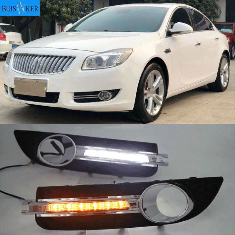 

2PCS For Buick Regal 2009-2013 LED DRL Daytime Running Light Daylight With Turn Signal Lamp