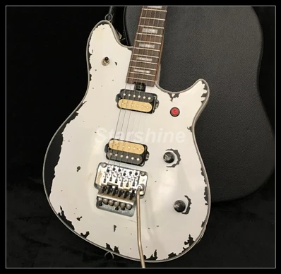 

2019 Handmade Heavy Relic EVHC Electric Guitar XNM Red Kill switch Nitrolacquer Aged Hardware Alder Body Gold Hardware FR Bridge