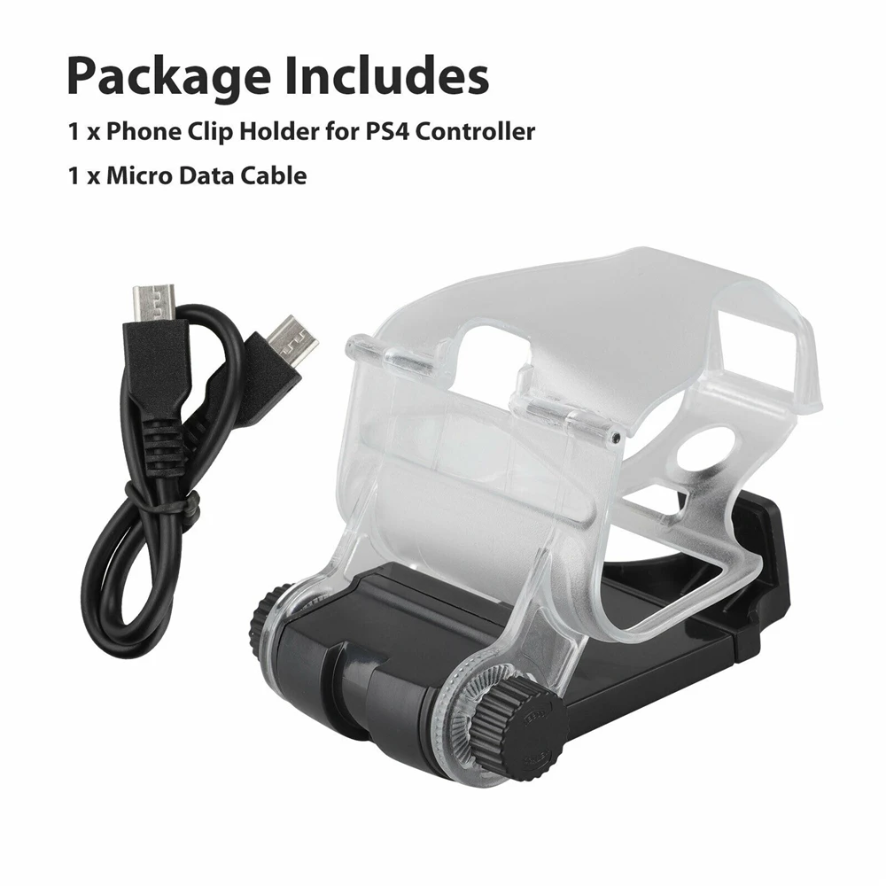 Portable Adjustable Cell Phone Clip Holder Clamp Stand Mount For PS4 Controller Joystick Gaming Experience