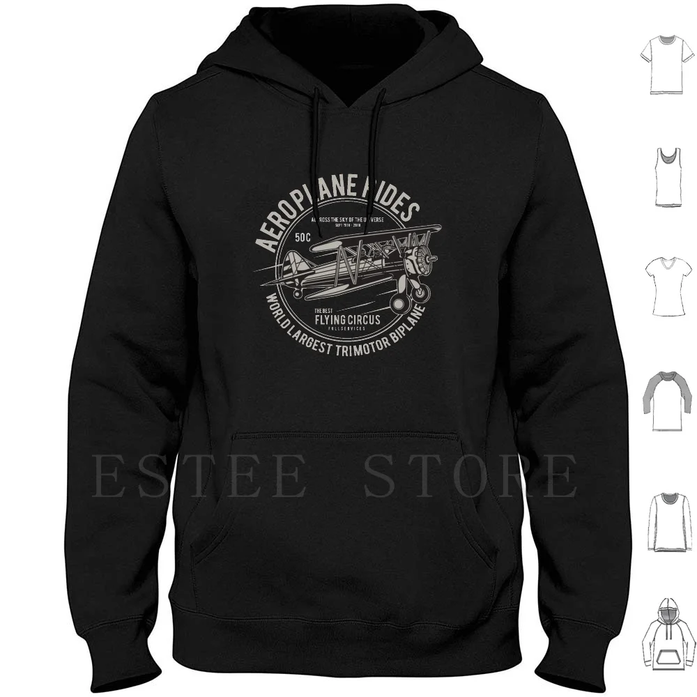 

Aeroplane Rides-Awesome Rider Gift Hoodie Long Sleeve Rides Aeroplanes Lover