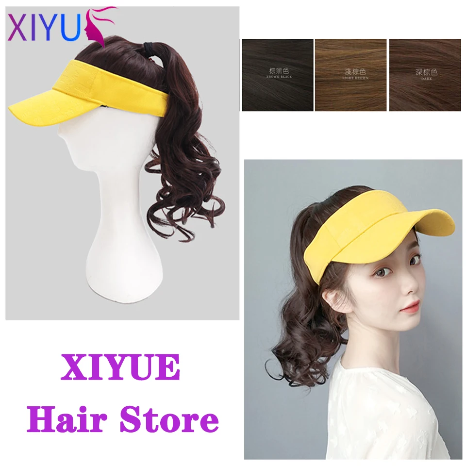 baseball hat with fake ponytail