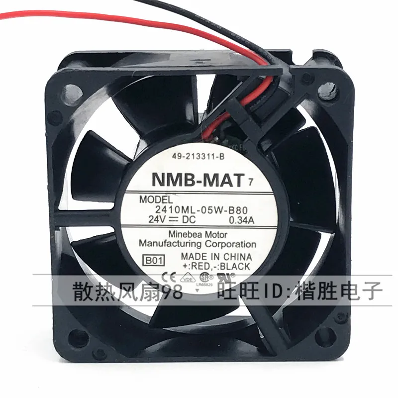 Оригинальный NMB-MAT 6025 2410ML-05W-B80 24V 0.34A 60*25 мм большой объем воздуха инверторный вентилятор