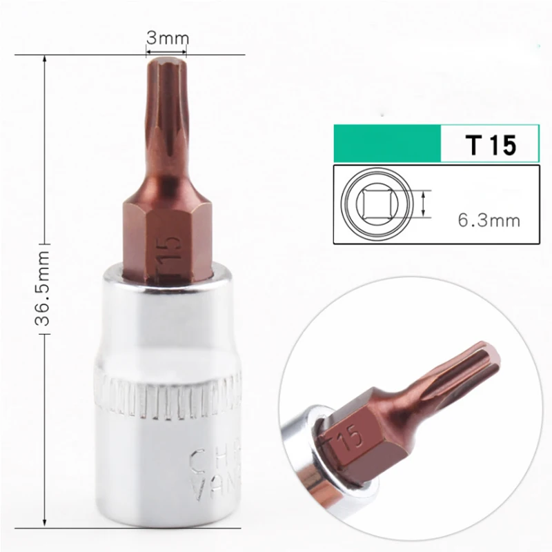 21 шт. 1/"(6,35 мм) Набор бит торкс бит звезды S2 шестигранный наконечник отвертки для трещотки шестигранный ключ Набор розеток ручные инструменты