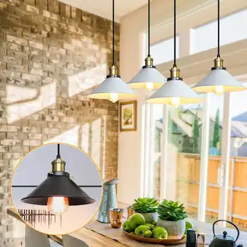 

Vintage Industrial Pendant Light Nordic Retro Lights Iron Lampshade Loft Edison Lamp Metal Cage Dining Room Countryside