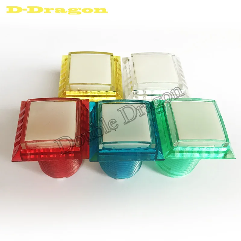 Free Shipping 33mm LED Illuminated Arcade 5V/12V Square Push Button with Micro Switch for Coin Operated Games 10 Pcs | Спорт и