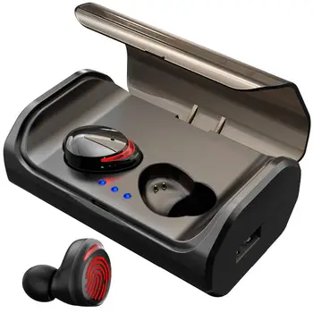

T8 Portable Mini Bluetooth 5.0 One-Button Control Wireless Earphones Noise Reduction Call Earbuds Earpiece With Charging Box