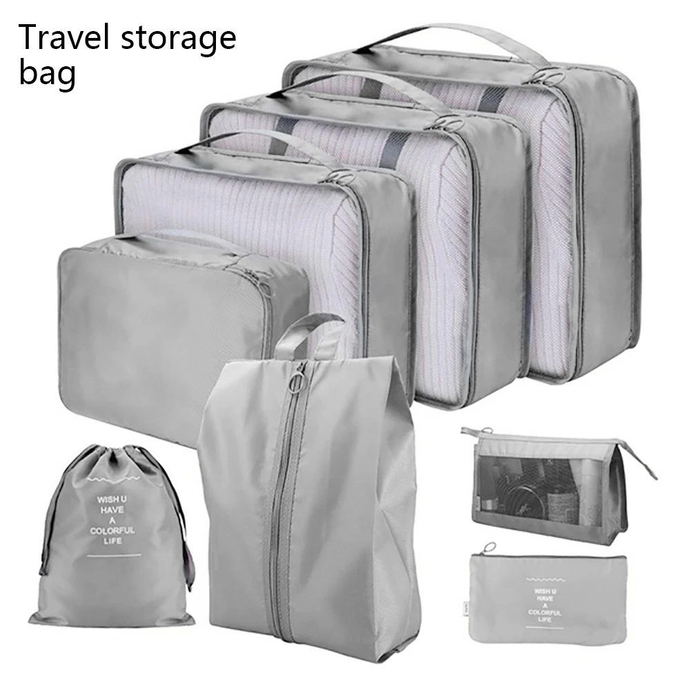 Portable Travel Storage Bag Waterproof EVA Clothes Packing Cube Luggage Pouch 
