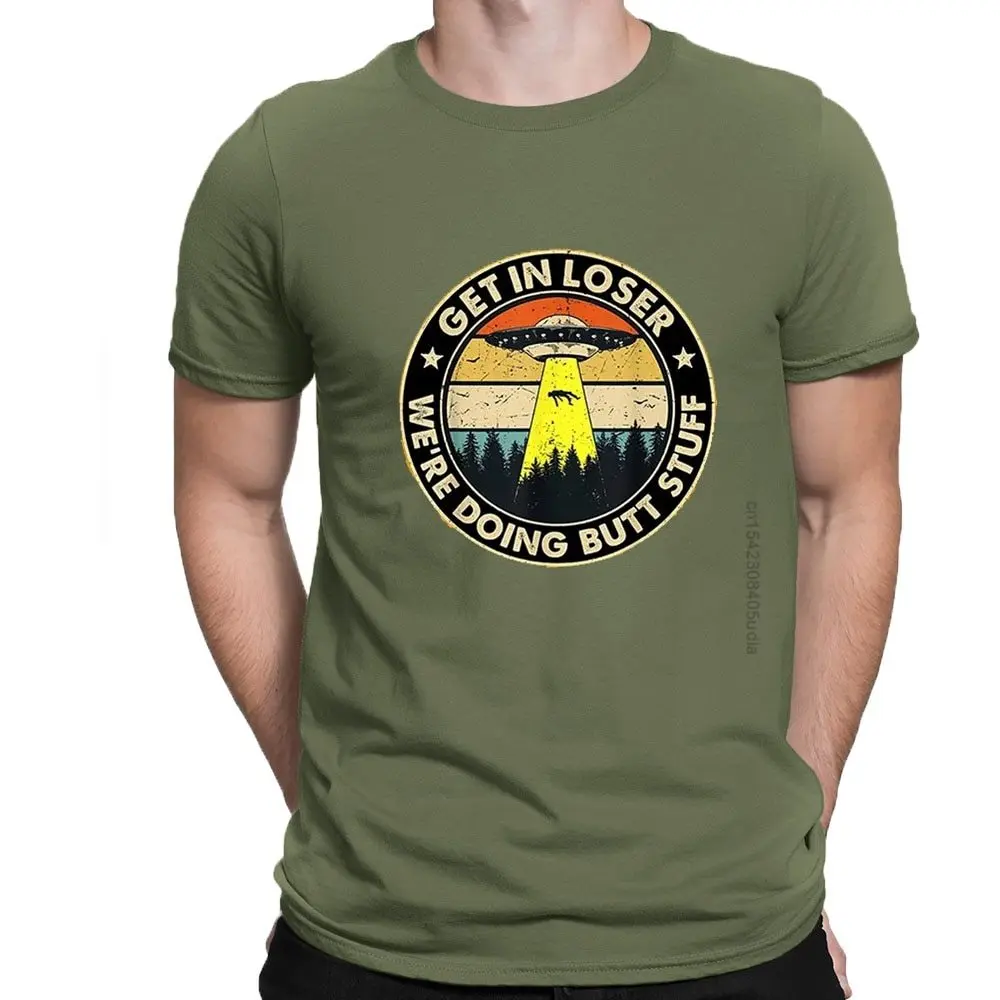 

Anime Funny Men T-Shirt Unisex Tops Get In Loser We're Doing Butt Stuff Printing Tees Oversized Normal Men Top T-Shirts Camisa