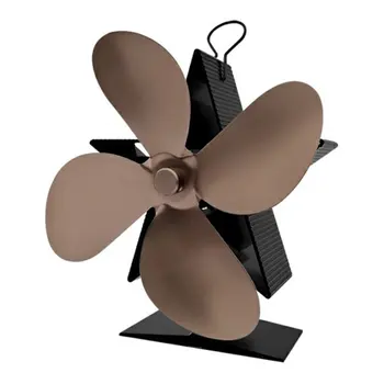 

Fireplace Thermal Power Five-pointed Star Air Heater Low Noise Efficient Heat Dissipation Thermal Stove Fan Four Blade