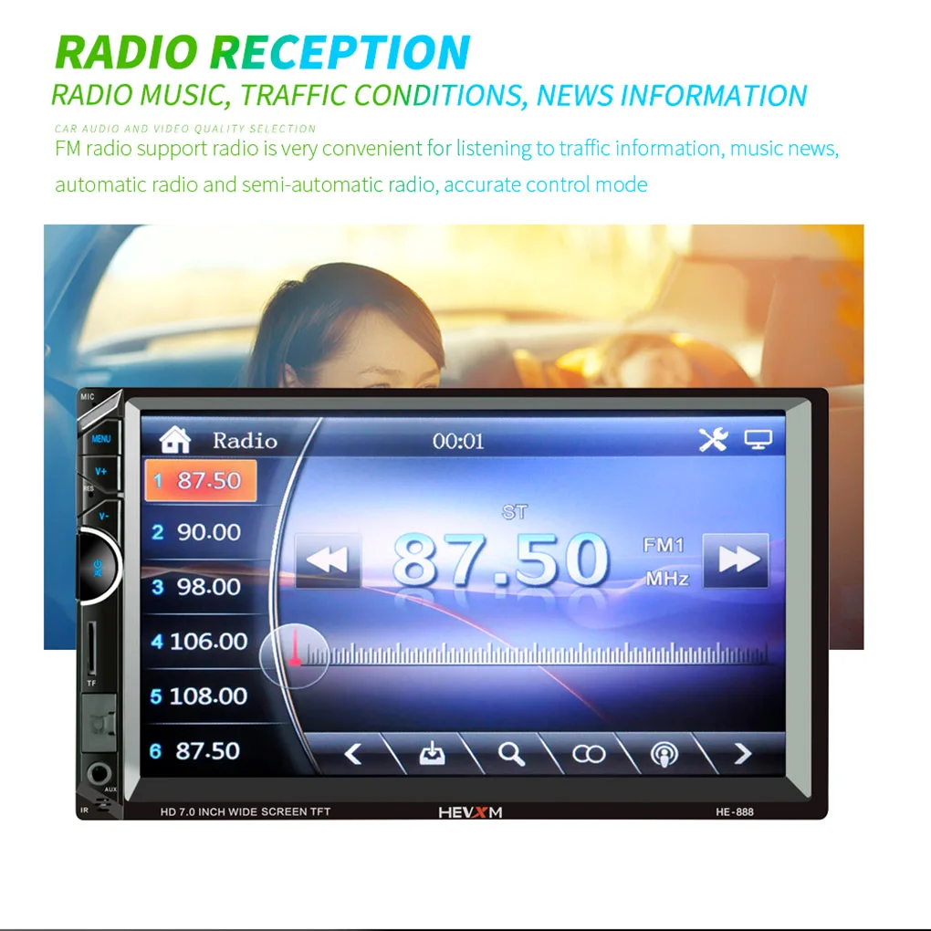 " HD 2DIN Bluetooth Hands-free автомобильный стерео радио MP5 плеер сенсорный экран BT USB FM телефонная связь+ камера заднего вида