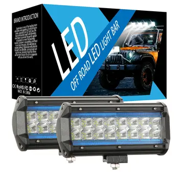 

2x 7inch Spot Combo Beam Offroad Pickup Lorry Driving Fog DRL LED Work Light Bar