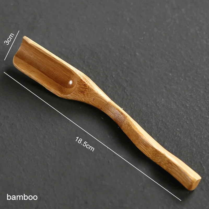 bamboo Чайная ложка, 1 шт., деревянная, Бамбуковая, деликатная ложка, чайные аксессуары, китайская, Kongfu, Ретро стиль, портативная, натуральная - Цвет: bamboo