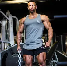 Майка для мышц, Летний стиль, мужская спортивная, облегающая, дышащая, эластичная, повседневная, без рукавов, для фитнеса, i-образная