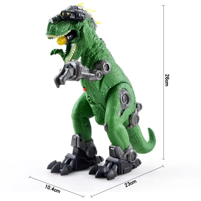 Механический T-Rex динозавр электрическая игрушка Большой ходячий дракон игрушка со звуком светильник P31B
