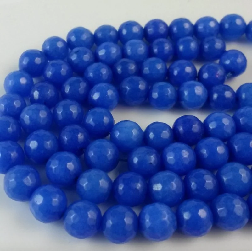 Full Strands 10mm Faceted Dyed Jades Beads Wholesale Semi Precious Stone | Украшения и аксессуары