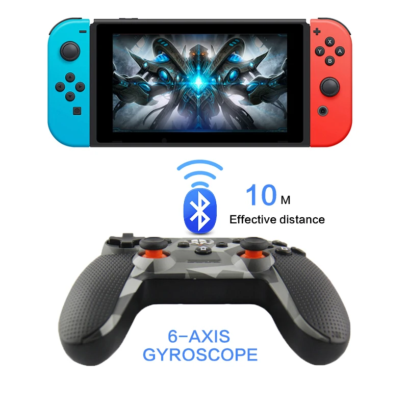 Беспроводной игровой контроллер для PND Switch Pro PS3 Bluetooth геймпад для NS Android PC игры джойстик с шестью осями гироскопа