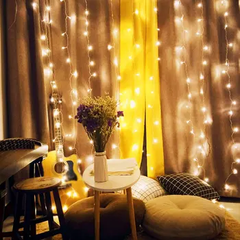 

Fairy lights Copper Wire LED String Lights Music 3maters 300 LEDs For Garland Christmas Tree Wedding Room Decoration