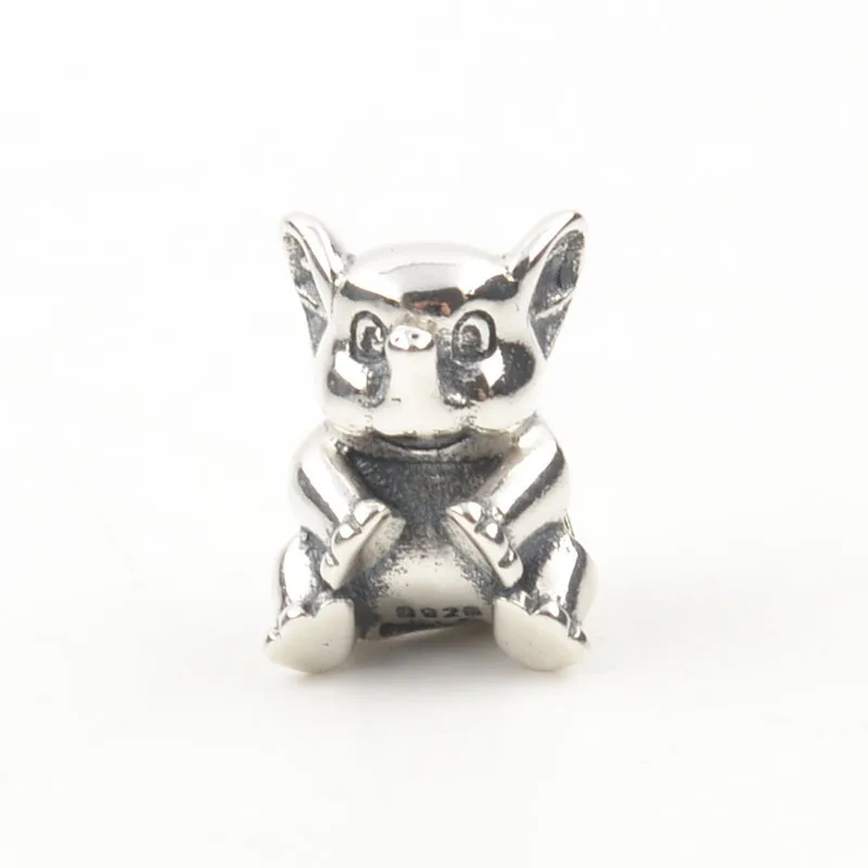

Free Shipping Real 925 Sterling Silver Charm Lucky Little Elephant Fit Pandora Women Bracelet & Necklace Diy Jewelry
