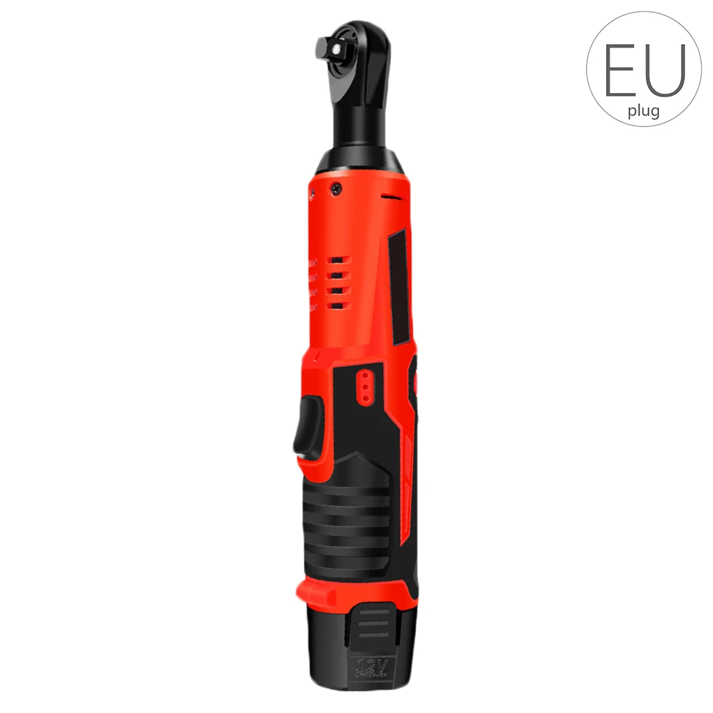 

12V Electric Wrench 3/8 Cordless Right Angle Ratchet Wrench Rechargeable US/UK/AU/EU Plug