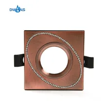 Квадратный алюминиевый хрустальный корпус точечного светильника с цоклом MR16 /G4,GU10, GU5.3, потолочный светильник для гостевой,спальной комнаты, кобинеты. Питание света светодиодый прожекттор и гологен