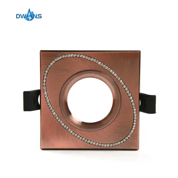 

Square Red Antique Brass downlight recessed aluminum gu 10 spot with led bulbs for indoor decor