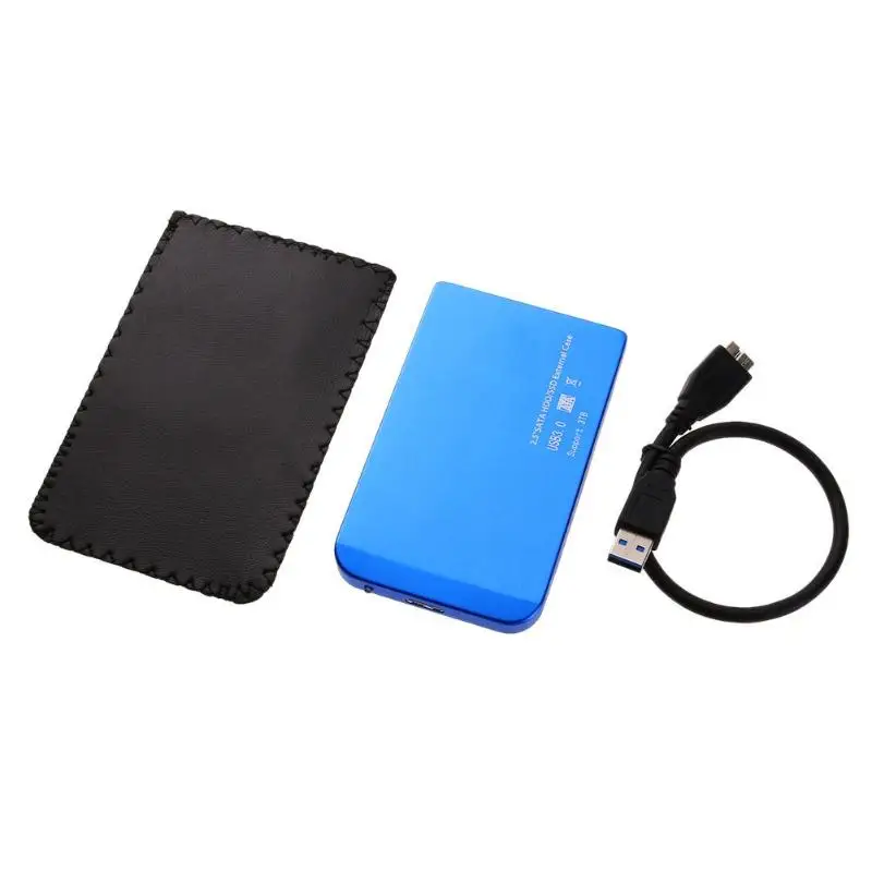 Синий VKTECH алюминиевый сплав 2," USB 3,0 на SATA внешний жесткий диск Корпус HDD чехол 5 Гбит/с Высокая скорость SSD коробка HDD корпус - Цвет: Синий
