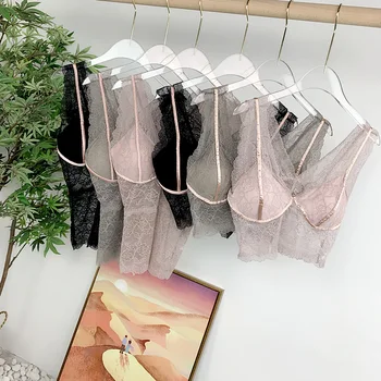 

2020 Small Condole Belt Net Yarn Lace Female Fashion Sexy New Joker Vest Render Unlined Upper Garment