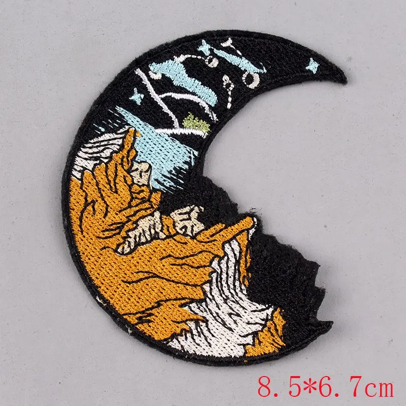 Pulaqi Van Gogh Patch Iron On Patches Embroidered Patches For Clothing Vikings Patch for Clothes Appliques Stripes On Clothes F - Цвет: CZ-PE4729CT